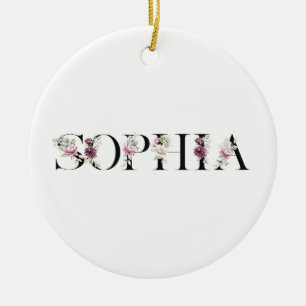 Ornamento De Cerâmica Nome Sophia