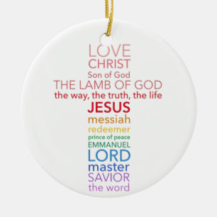 Ornamento De Cerâmica Nomes da cruz de Jesus