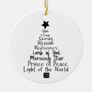 Ornamento De Cerâmica Nomes de Jesus/Enfeites de natal de Deus