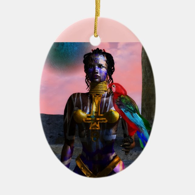 ORNAMENTO DE CERÂMICA NORA CYBER WARRIOR (Frente)