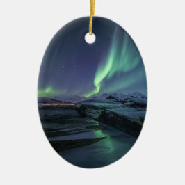 Ornamento De Cerâmica Norte Lights Noruega