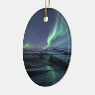 Ornamento De Cerâmica Nortes - Luzes da Noruega