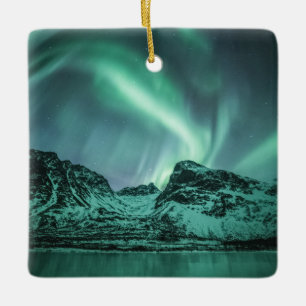Ornamento De Cerâmica Nortes - Luzes da Noruega