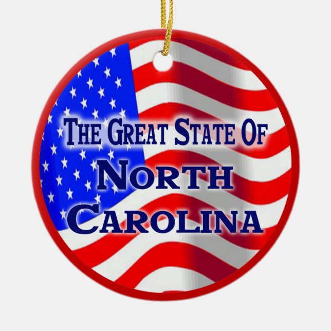 Ornamento De Cerâmica North Carolina (Frente)