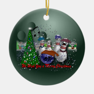 Ornamento De Cerâmica Nós desejamos-lhe o Feliz Natal