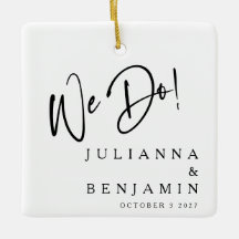 Nós Fazemos Casamento Moderno Elegante Preto Branc