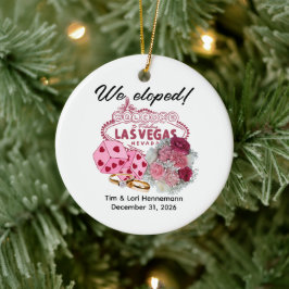 Ornamento De Cerâmica NÓS FUGINOS PARA CASAR! Anúncio de Casamento com T