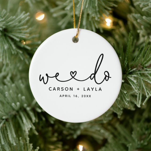 Ornamento De Cerâmica Nós Personalizamos Casamento (Árvore)