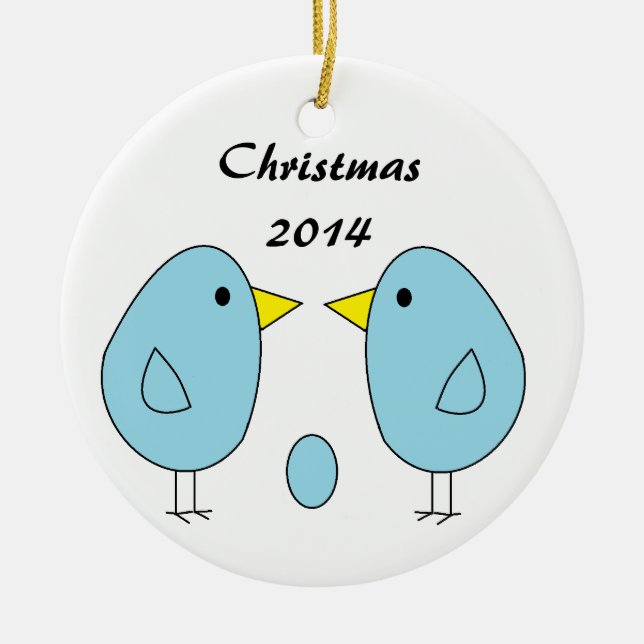 Ornamento De Cerâmica "Nós somos Eggspecting! "Enfeites de natal (Frente)