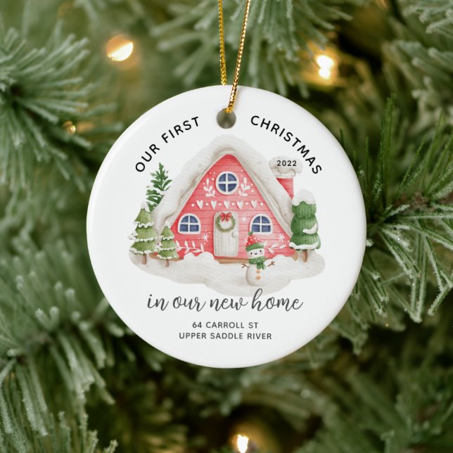 Ornamento De Cerâmica Nossa Nova Casa de Natal (Árvore)