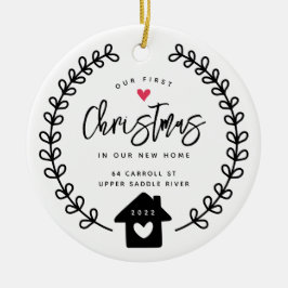 Ornamento De Cerâmica Nossa Nova Casa de Natal