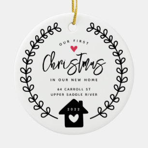 Ornamento De Cerâmica Nossa Nova Casa de Natal