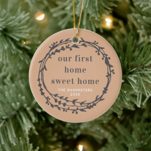 Ornamento De Cerâmica Nossa Primeira Casa Doce Casa Personalizada Nova C