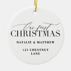 Ornamento De Cerâmica nossa primeira casa nova de natal