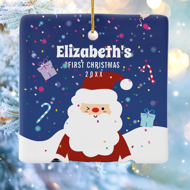 Ornamento De Cerâmica Nossa Primeira Foto da Família Wonderland de inver (Criador carregado)