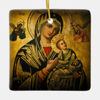 Ornamento De Cerâmica Nossa Senhora da Ajuda Perpétua