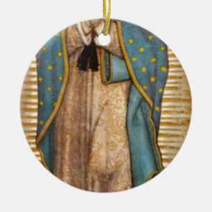 Ornamento De Cerâmica Nossa Senhora de Guadalupe