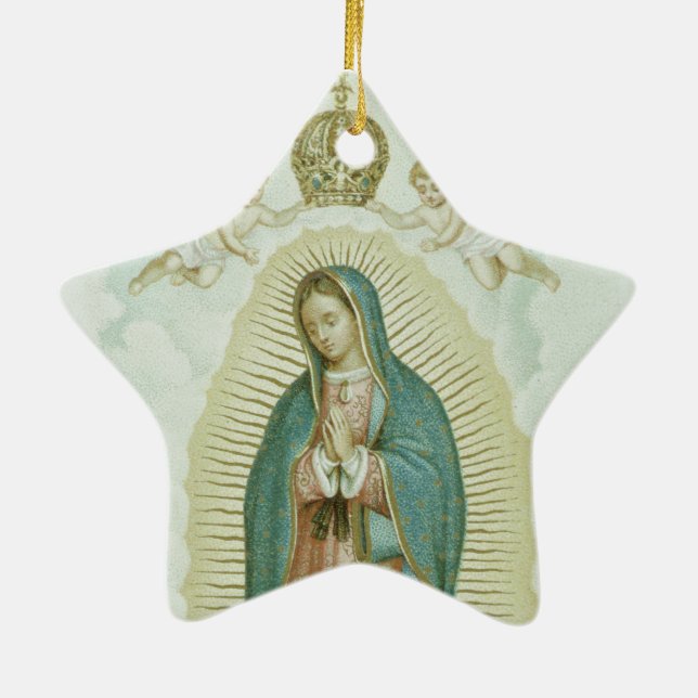 Ornamento De Cerâmica Nossa Senhora de Guadalupe (Verso)