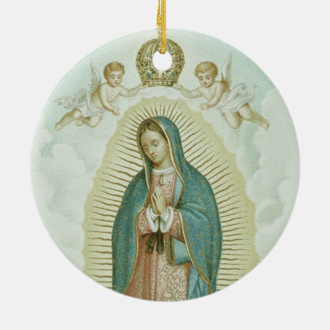Ornamento De Cerâmica Nossa Senhora de Guadalupe (Traseira)