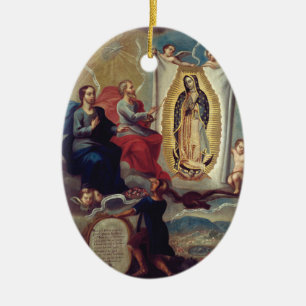 Ornamento De Cerâmica Nossa Senhora de Guadalupe Lembrança Religiosa