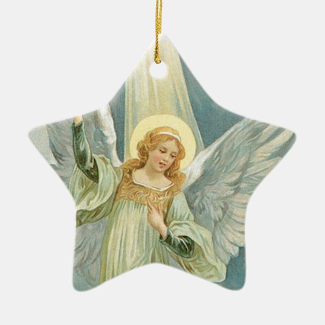 Ornamento De Cerâmica Nosso Anjo de Natal (Frente)