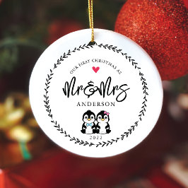 Ornamento De Cerâmica Nosso Natal De 1rua Como Sr. & Sra.