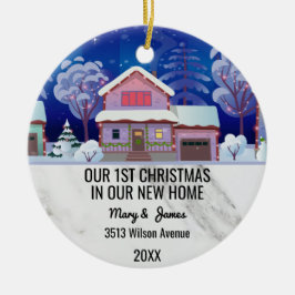 Ornamento De Cerâmica Nosso natal de 1rua em nossa nova mensagem persona