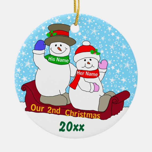 Ornamento De Cerâmica Nosso ò Natal (Frente)