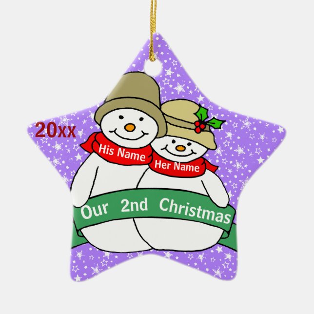 Ornamento De Cerâmica Nosso ò Natal (Frente)