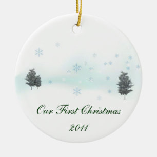 Ornamento De Cerâmica Nosso primeiro Natal 2011