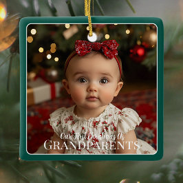 Ornamento De Cerâmica Nosso Primeiro Natal como Avós Neto