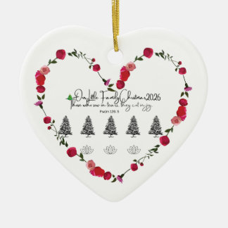 Ornamento De Cerâmica Nosso Primeiro Natal Juntos Ornamentação de Coraçã