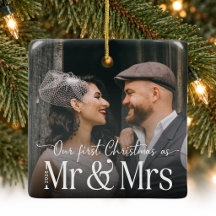 Nosso Primeiro Natal Sr. e Sra. Foto Recém-Casados