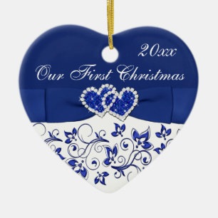 Ornamento De Cerâmica Nosso Primeiro Pedido de Manutenção de Natal
