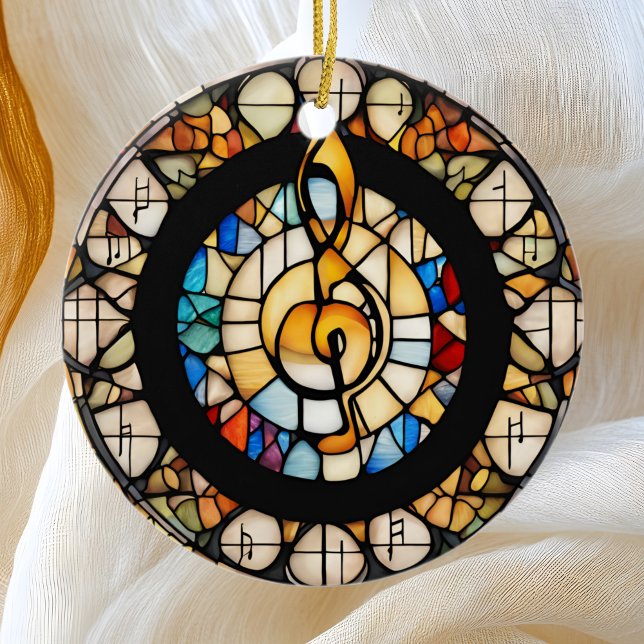 Ornamento De Cerâmica Nota Musical (Criador carregado)