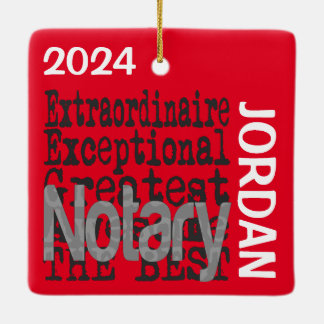 Ornamento De Cerâmica Notário Extraordinário PERSONALIZADO