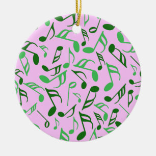 Ornamento De Cerâmica Notas de música coloridas