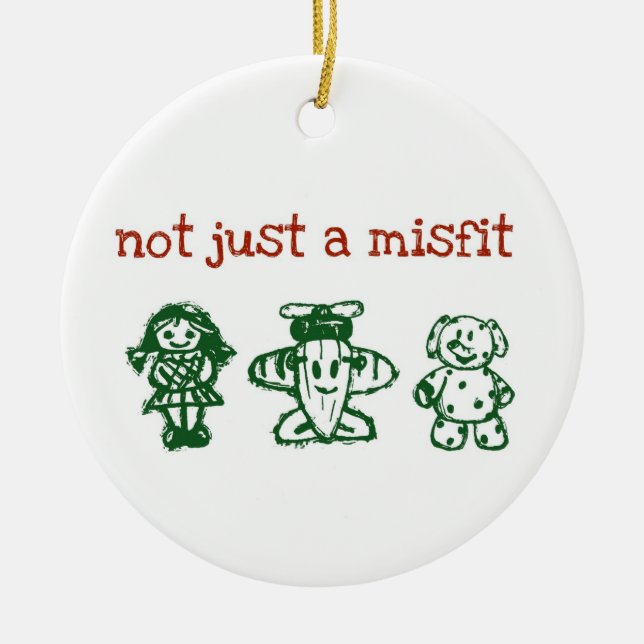 Ornamento De Cerâmica notjustxmas (Frente)