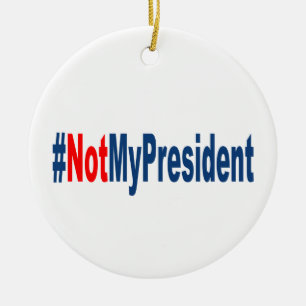 Ornamento De Cerâmica #NotMyPresident