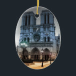 Ornamento De Cerâmica Notre Dame<br><div class="desc">bishop do santo de Europa da igreja da catedral de Notre Dame Paris france</div>