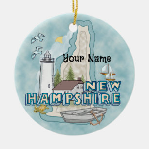 Ornamento De Cerâmica Nova Hampshire Lighthouse Ornament