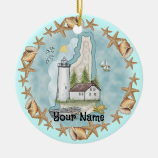 Ornamento De Cerâmica Nova Hampshire Lighthouse Ornament