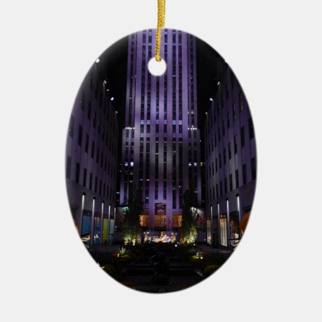Ornamento De Cerâmica Nova Iorque Photoics Channel Gardens NYC (Frente)