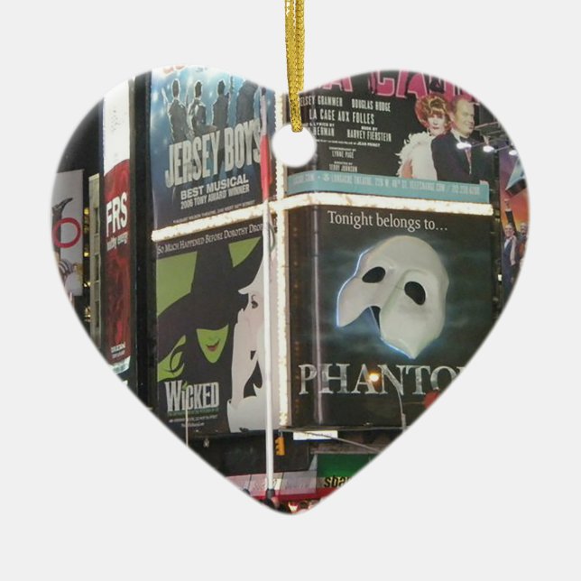 Ornamento De Cerâmica Nova Iorque Times Square, Natal de Nova Iorque (Frente)