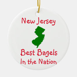 Ornamento De Cerâmica Nova Jersey Best Bagels Cerâmica Ornament