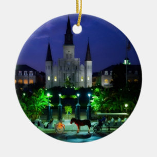 Ornamento De Cerâmica Nova Orleães na noite