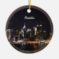 Nova York, Manhattan Skyline à noite