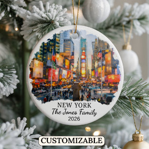 Ornamento De Cerâmica Nova York Personalizada, Nova York Sob Medida
