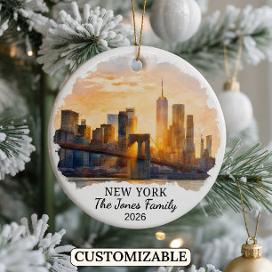 Ornamento De Cerâmica Nova York Personalizada, Nova York Sob Medida