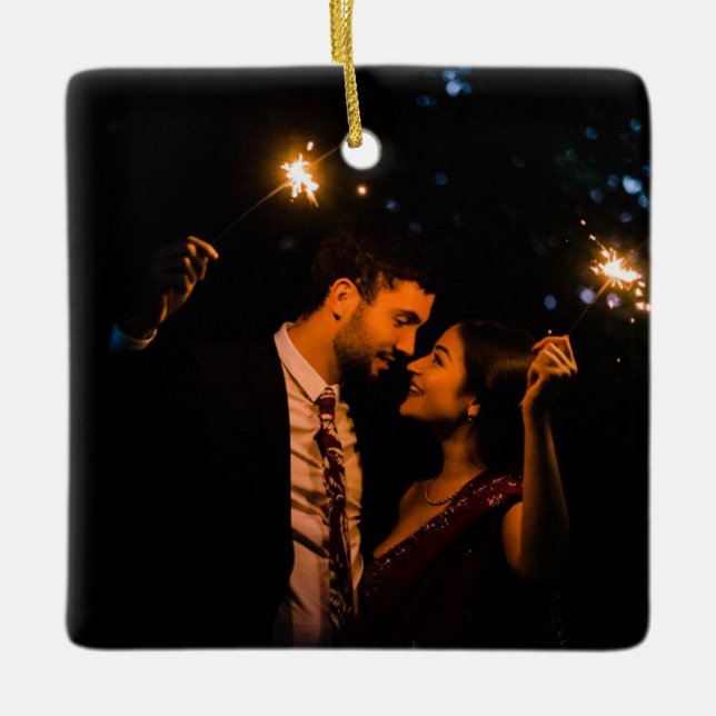 Ornamento De Cerâmica Novamente Presente, Sr. de Natal (Frente)